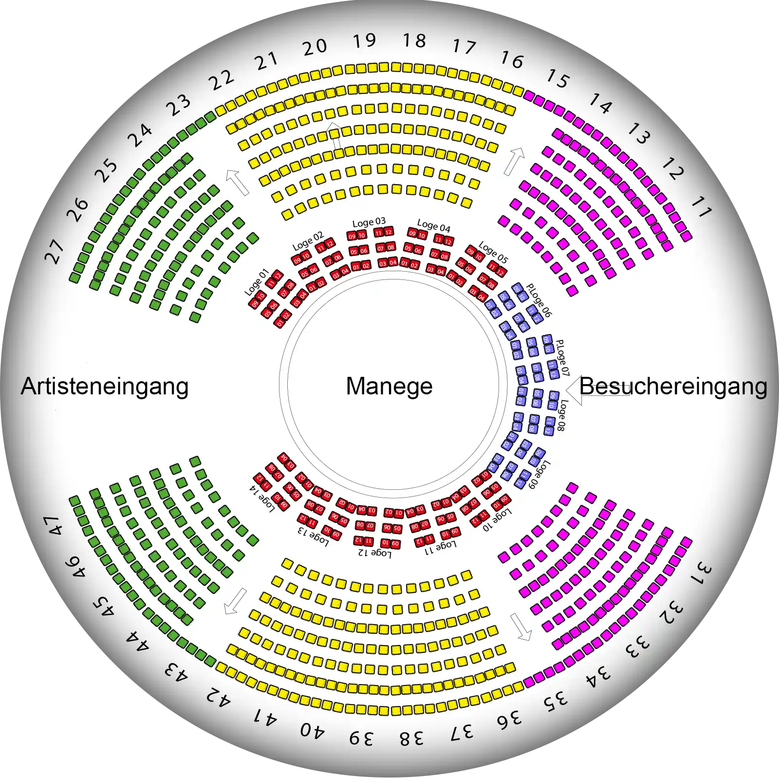 Saalplan - Copyright; Circus Paul Busch - Edit; unicardio